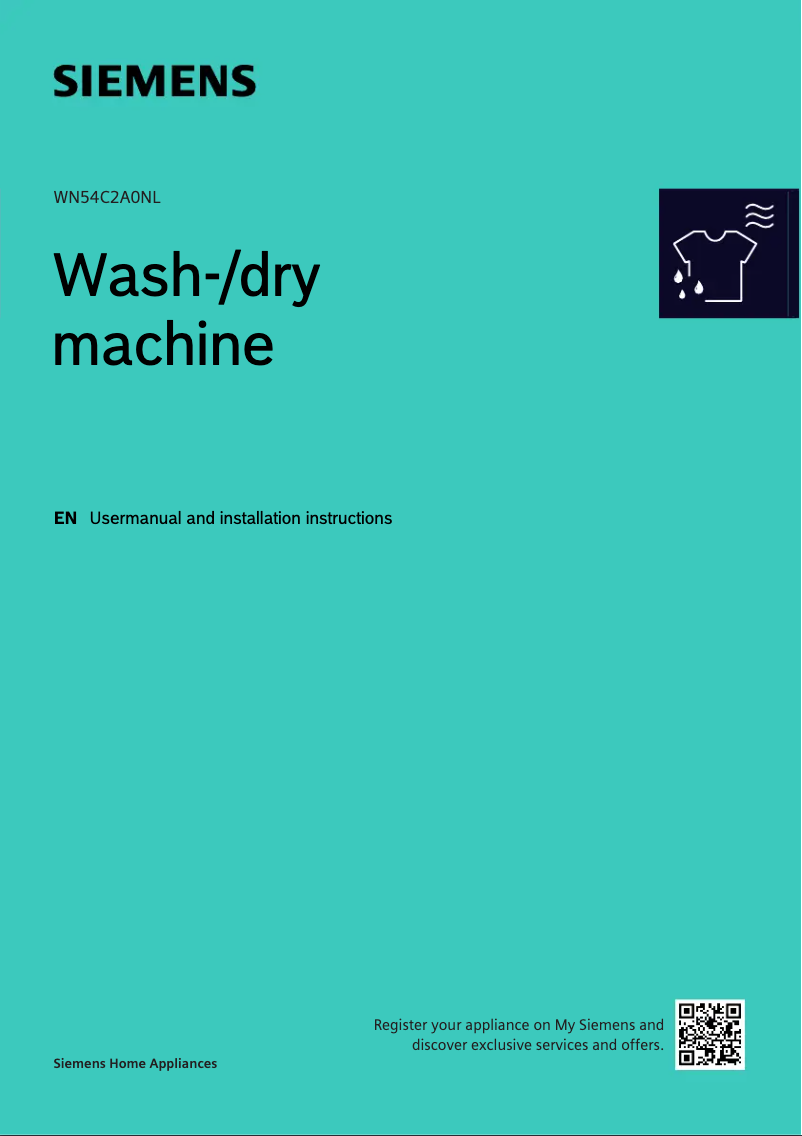 Page 1 de la notice Manuel utilisateur Siemens WN54C2A0NL