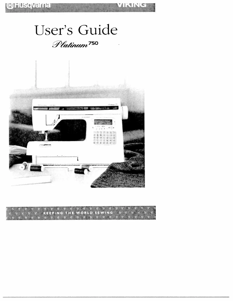 Page 1 de la notice Manuel utilisateur Husqvarna-Viking Platinum 750