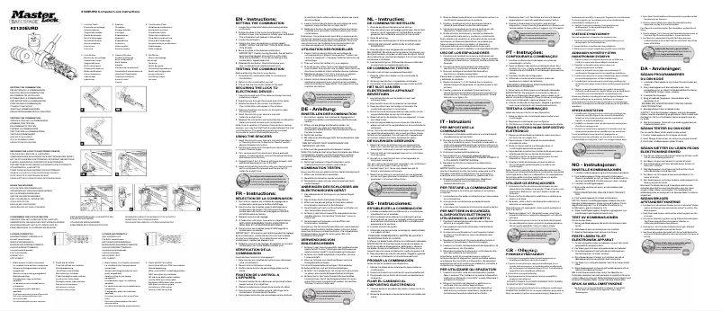 Page n°1 - Manuel utilisateur Master Lock 2120EURD