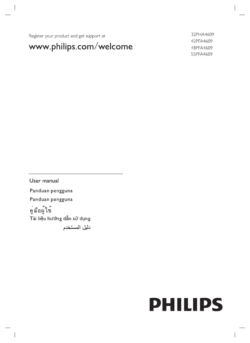 Page 1 de la notice Mode d'emploi Philips 4600 series 55PFA4609