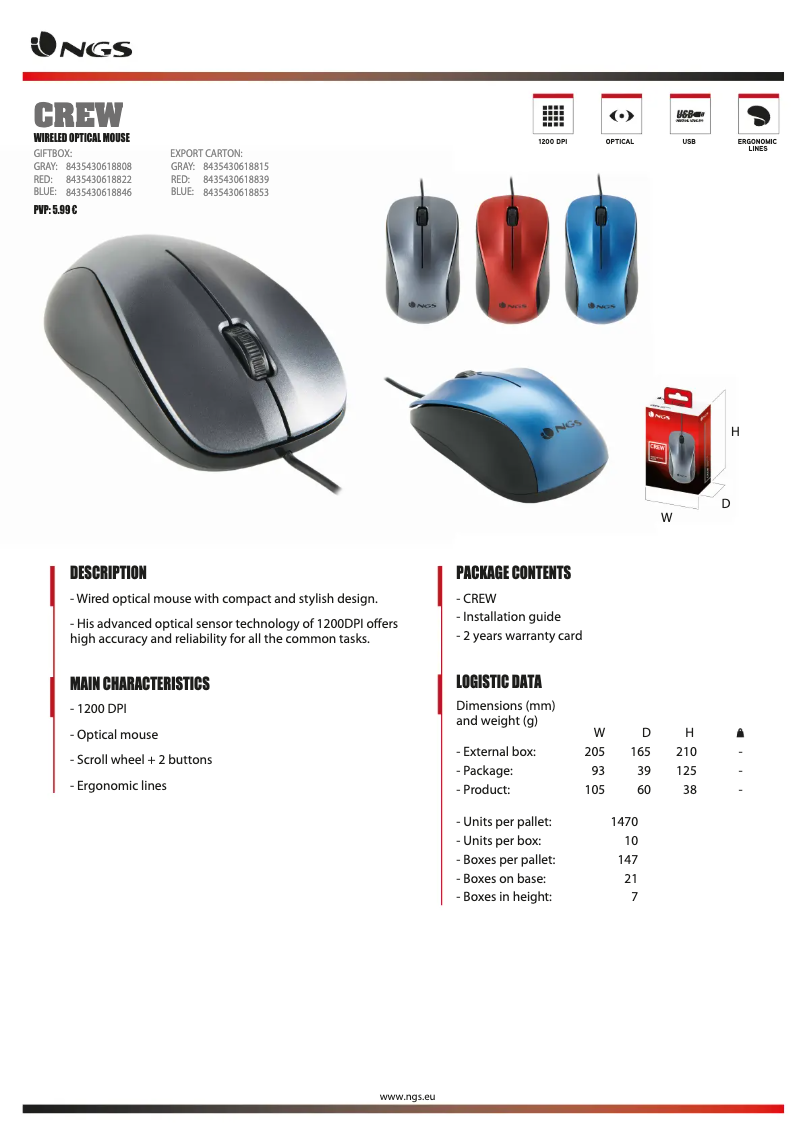 Página 1 del manual Manual de usuario NGS Crew