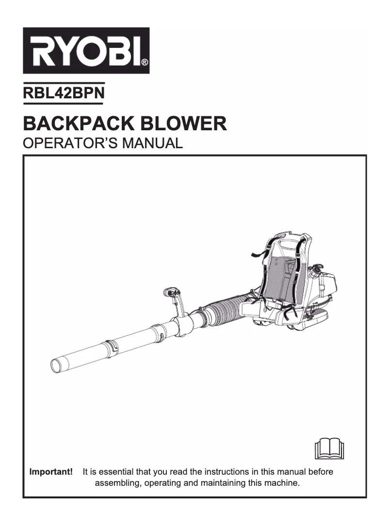 Page 1 de la notice Manuel utilisateur RYOBI RBL42BPN