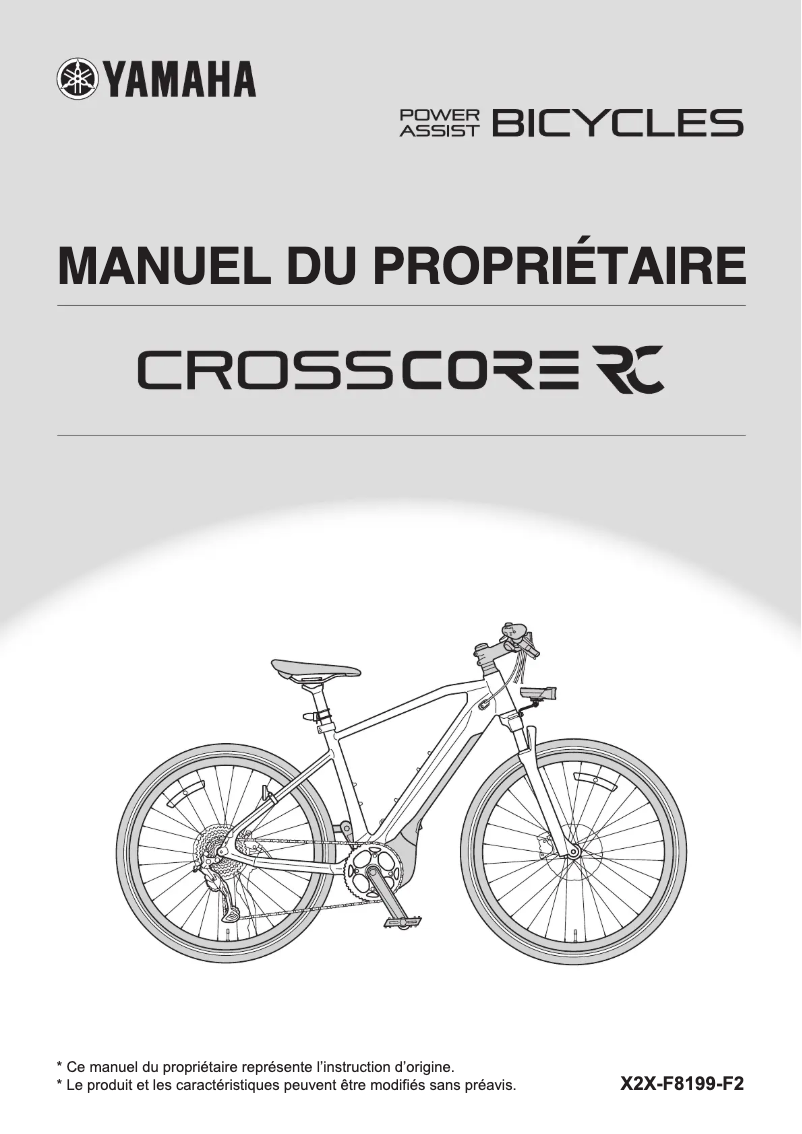 Image de la première page du manuel de l'appareil CrossCore RC (2022)