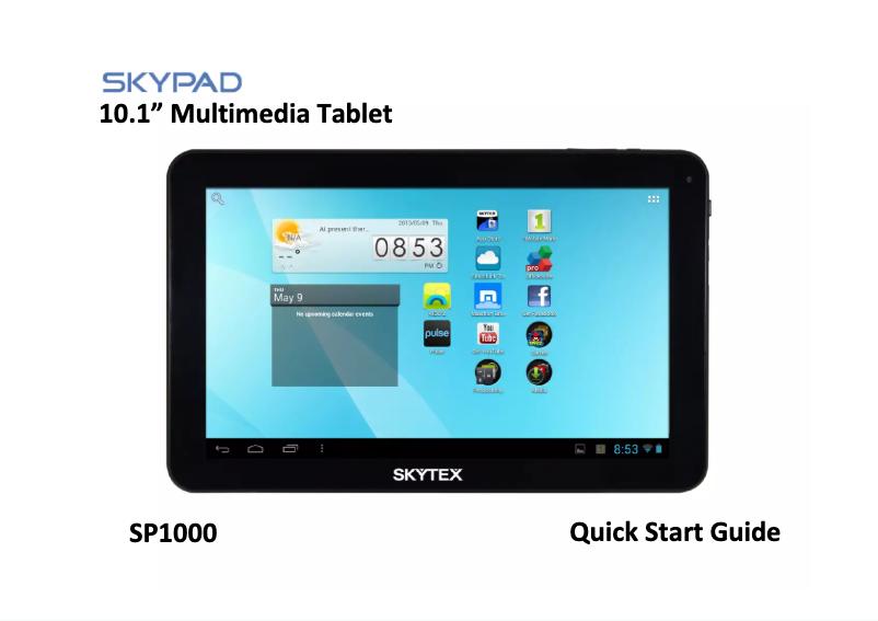 Page n°1 - Manuel utilisateur Skytex Skypad 1000