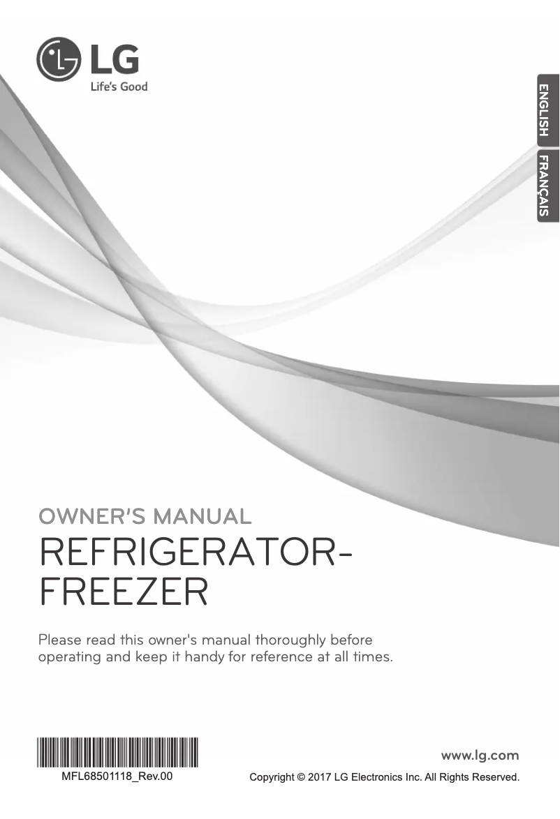 Page 1 de la notice Manuel utilisateur LG GR-H832HLHU