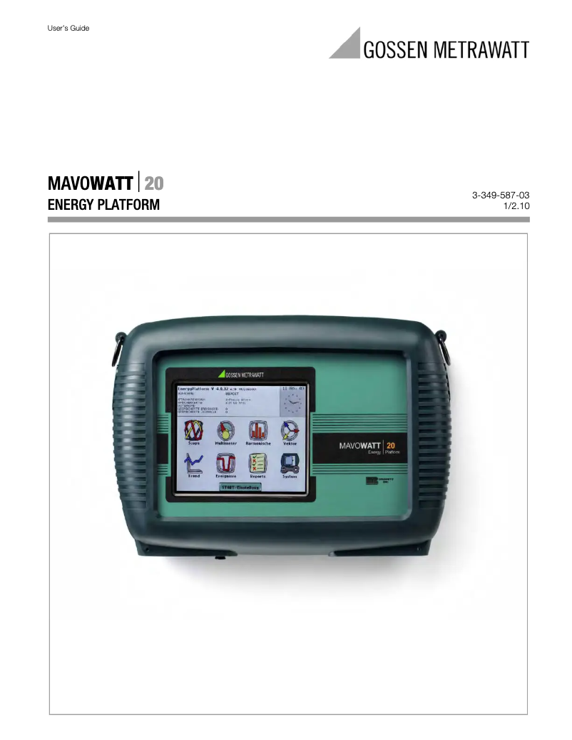 Image de la première page du manuel de l'appareil MAVOWATT 20