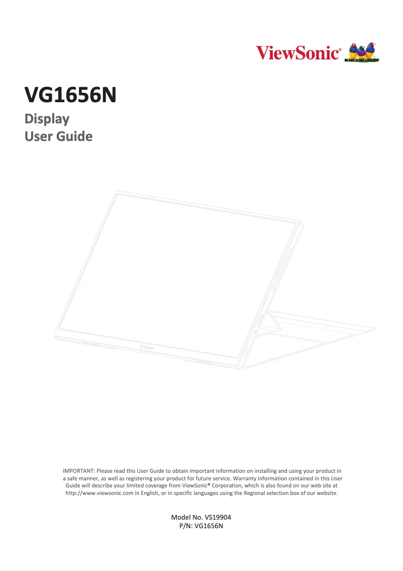 Imagen de la primera página del manual del dispositivo VG1656N