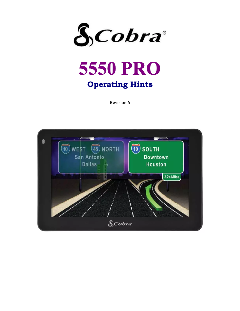 Image de la première page du manuel de l'appareil 5550 PRO