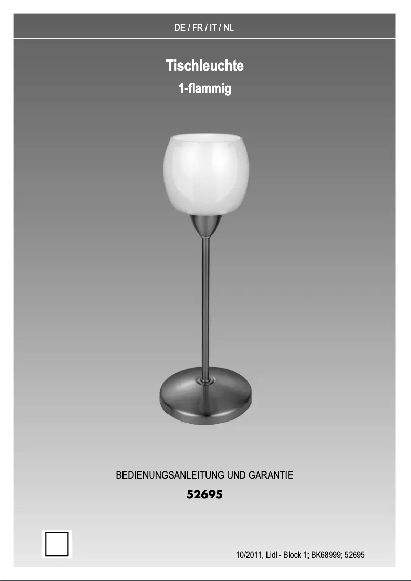 Image de la première page du manuel de l'appareil 52695