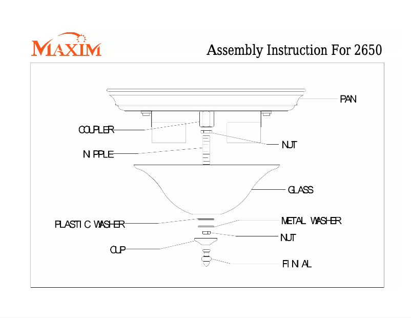 Page 1 de la notice Manuel utilisateur Maxim Pacific 2650MRKB
