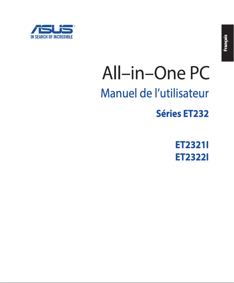 Page 1 de la notice Manuel utilisateur Asus ET2322INTH