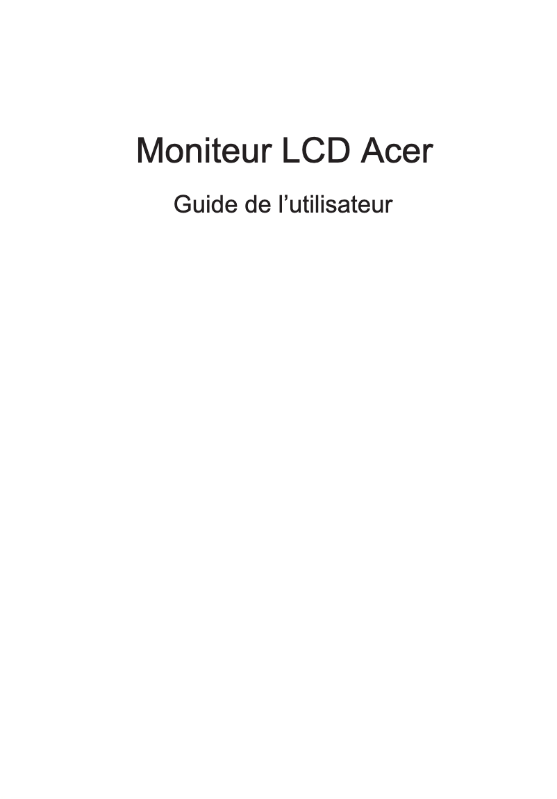 Page n°1 - Manuel utilisateur Acer EH200Q