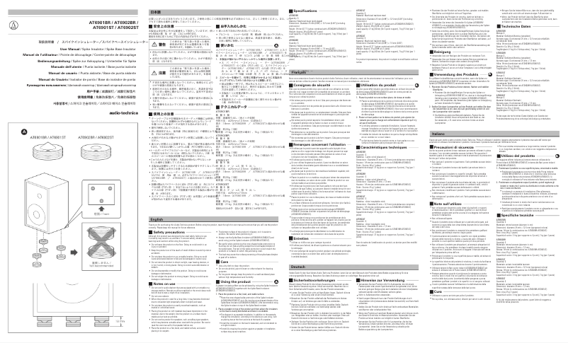 Página 1 del manual Manual de usuario Audio-Technica AT6901ST