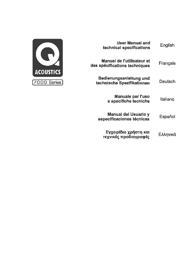 Image de la première page du manuel de l'appareil 7000