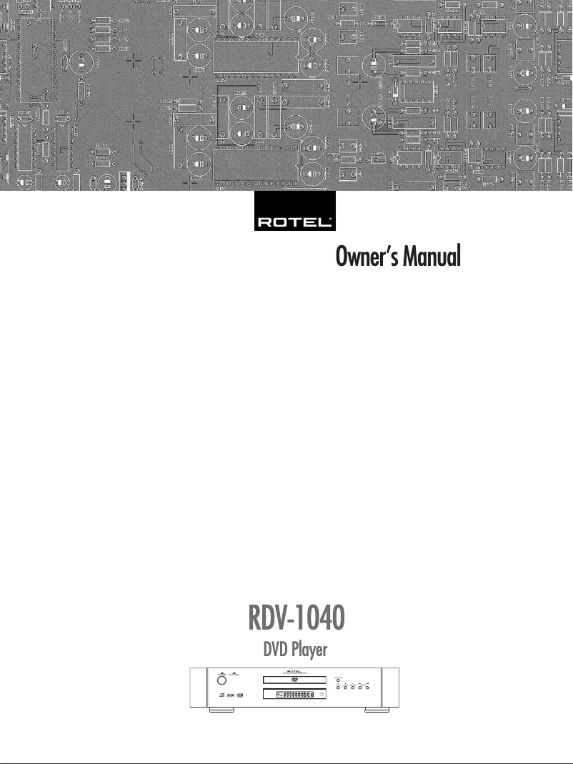 Image de la première page du manuel de l'appareil RDV-1040