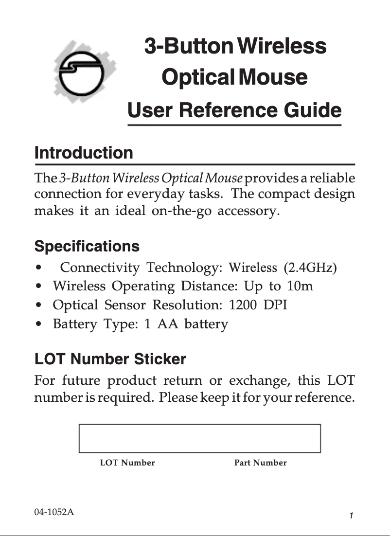 Page 1 de la notice Manuel utilisateur Siig JK-WR0M12-S1