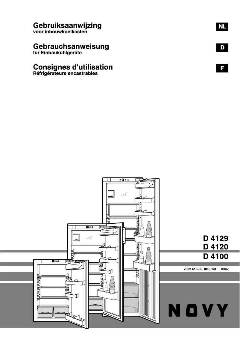 Page 1 de la notice Manuel utilisateur Novy D 4129