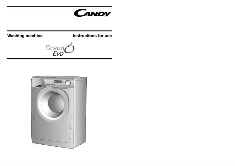 Page n°1 - Manuel utilisateur Candy EVO 1483