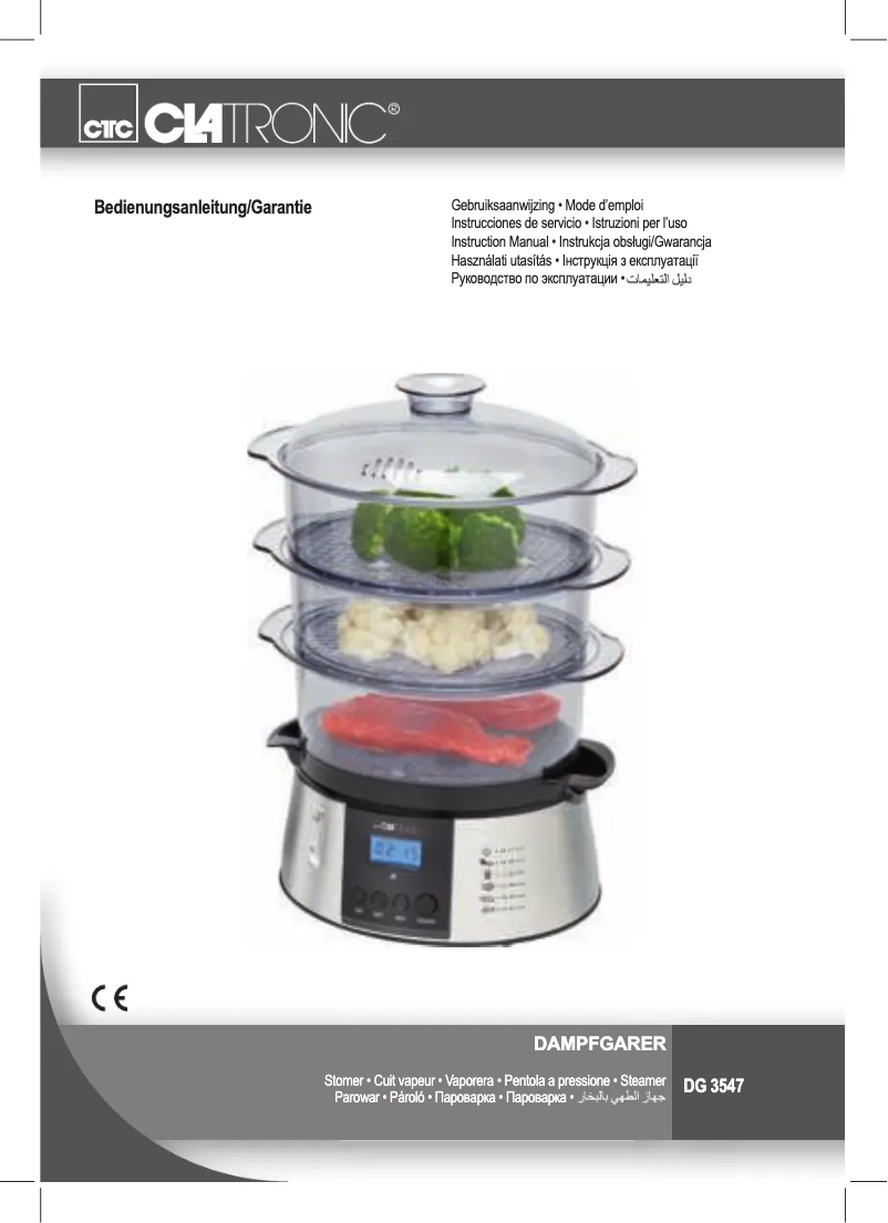 Page 1 de la notice Manuel utilisateur Clatronic DG 3547