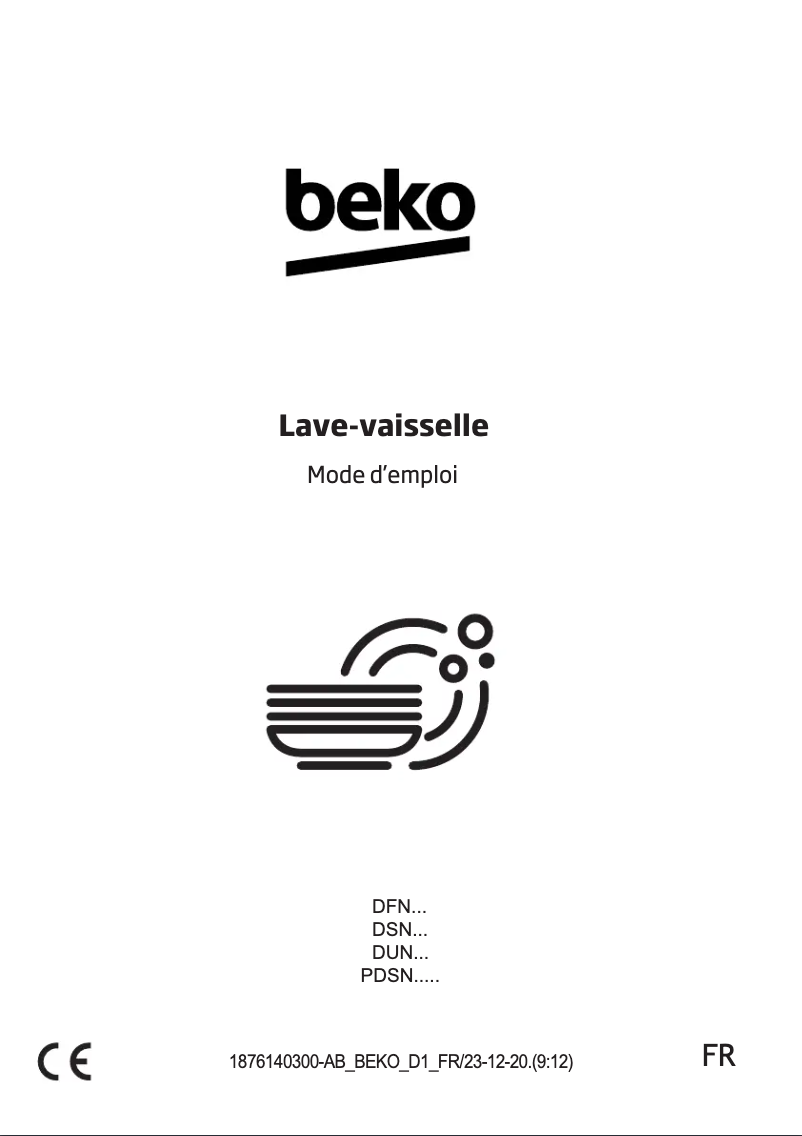 Page n°1 - Manuel utilisateur Beko DFN28422W