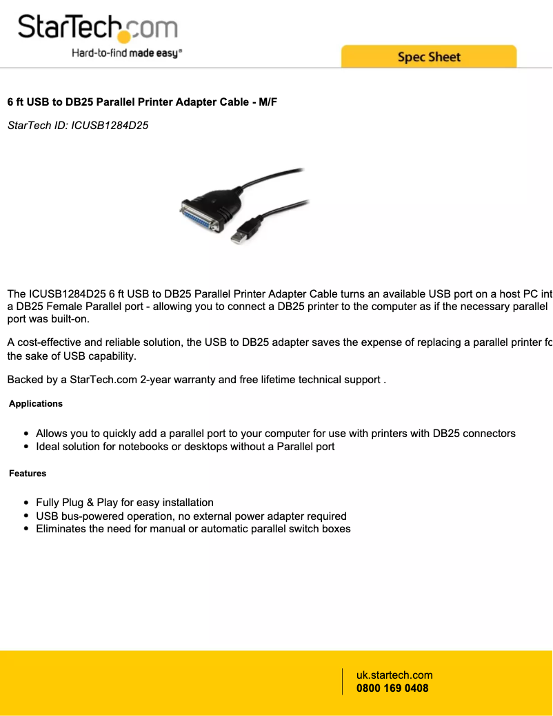 Image de la première page du manuel de l'appareil ICUSB1284D25