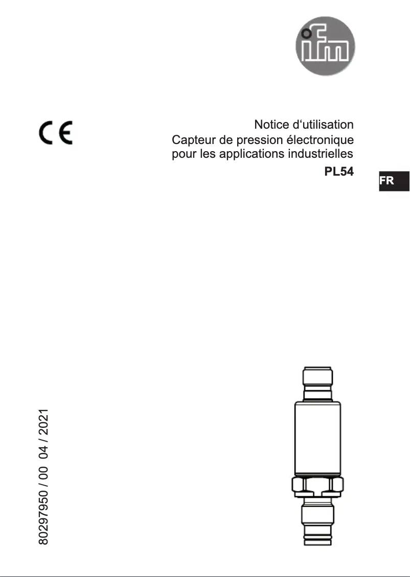 Page 1 de la notice Manuel utilisateur IFM PL5401