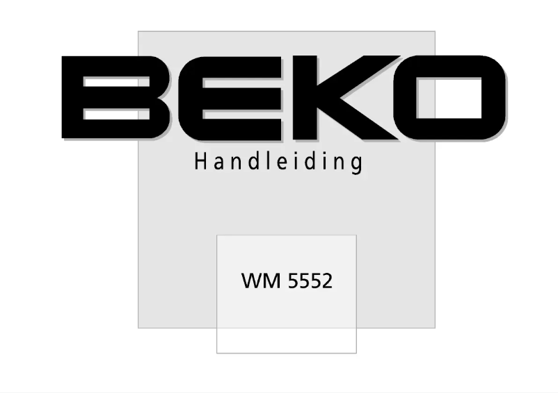 Page 1 de la notice Manuel utilisateur Beko WM 5552 K