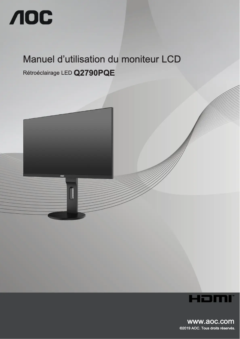 Page n°1 - Manuel utilisateur AOC Q2790PQE
