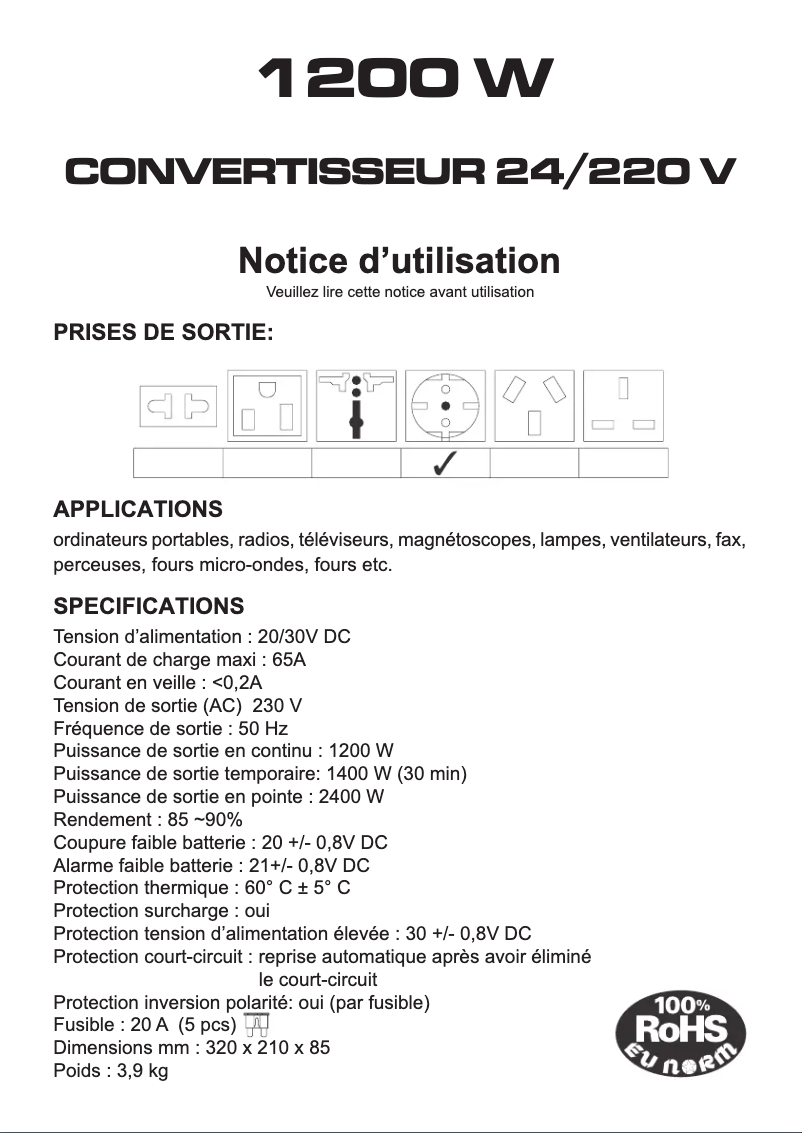 Image de la première page du manuel de l'appareil ACMA906