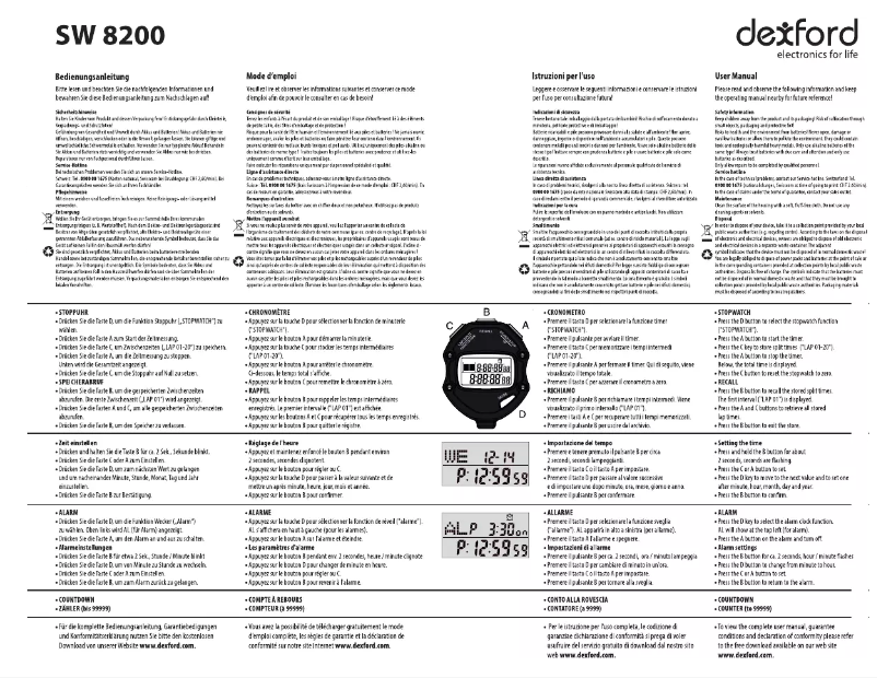 Image de la première page du manuel de l'appareil SW 8200