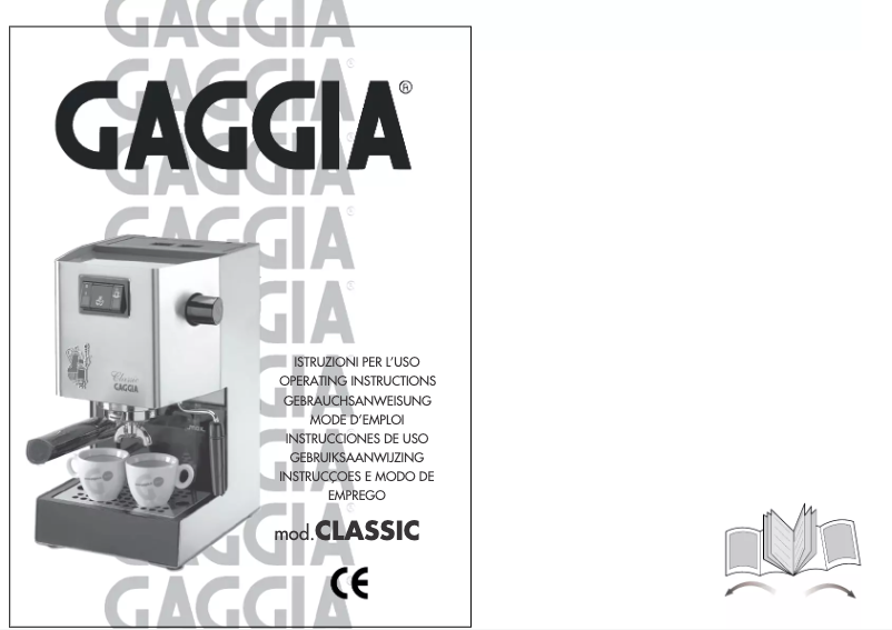 Page n°1 - Manuel utilisateur Gaggia Classic RI8161