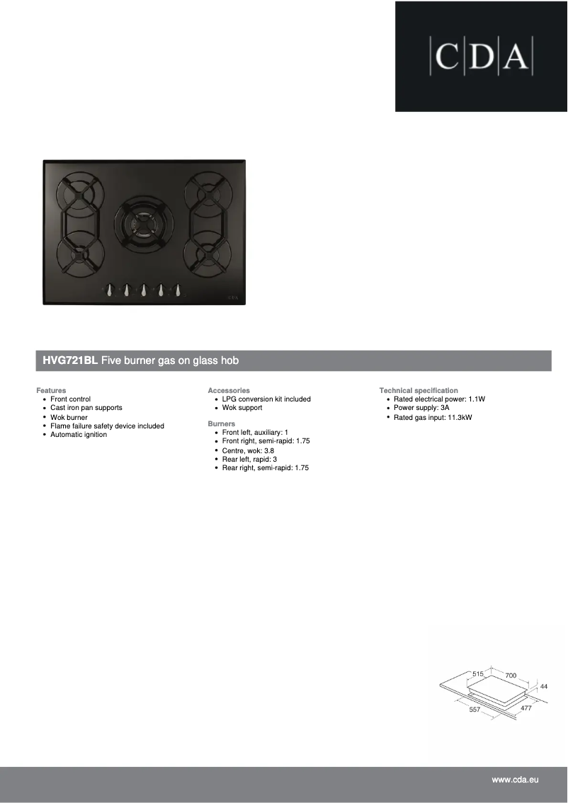 Image de la première page du manuel de l'appareil HVG721BL