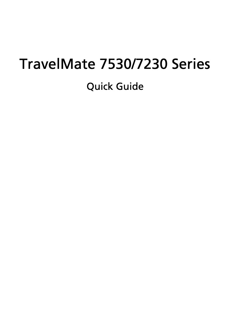 Página 1 del manual Manual de usuario Acer TravelMate 7530