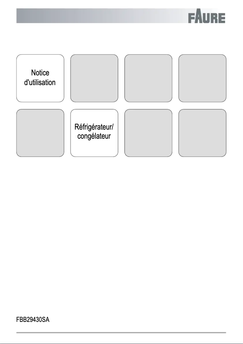Page n°1 - Manuel utilisateur Faure FBB29430SA