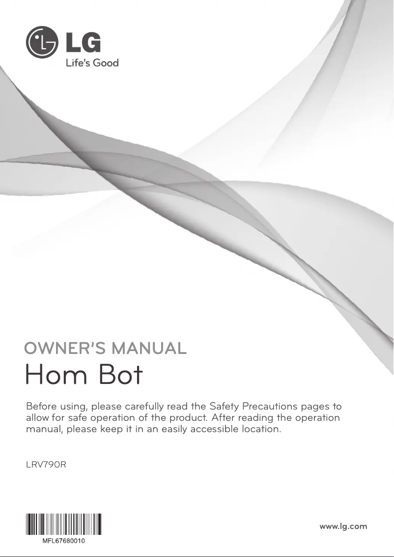 Page n°1 - Manuel utilisateur LG Hom-Bot Square LRV790R