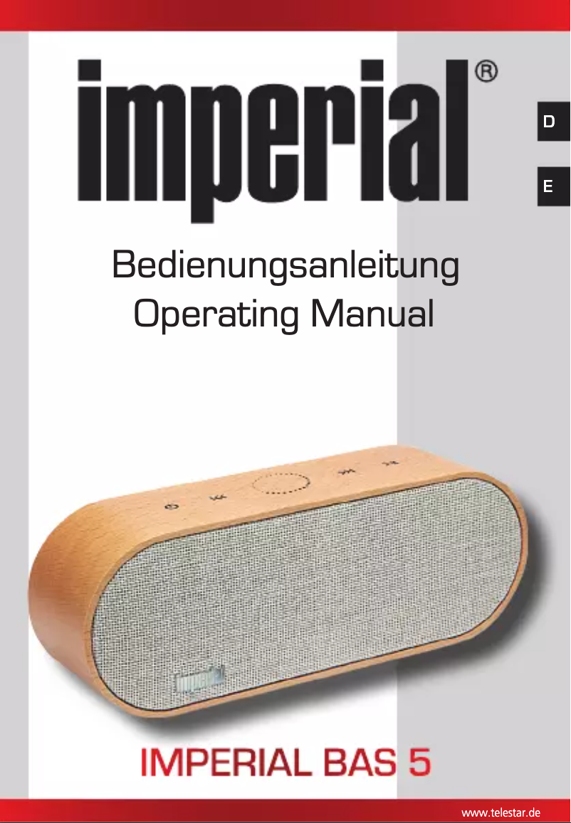 Page 1 de la notice Manuel utilisateur Imperial BAS 5