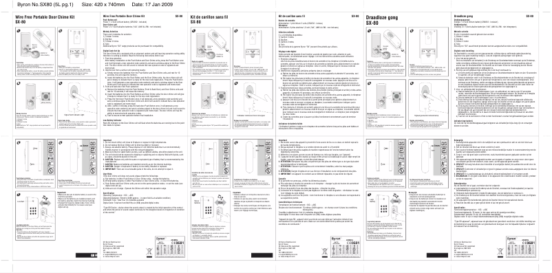 Page 1 de la notice Manuel utilisateur Elro SX80