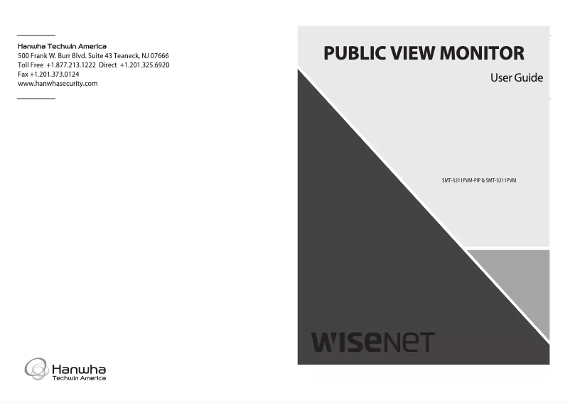 Page 1 de la notice Manuel utilisateur Hanwha SMT-3211PVM