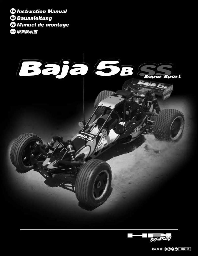 Image de la première page du manuel de l'appareil Baja 5B Super Sport