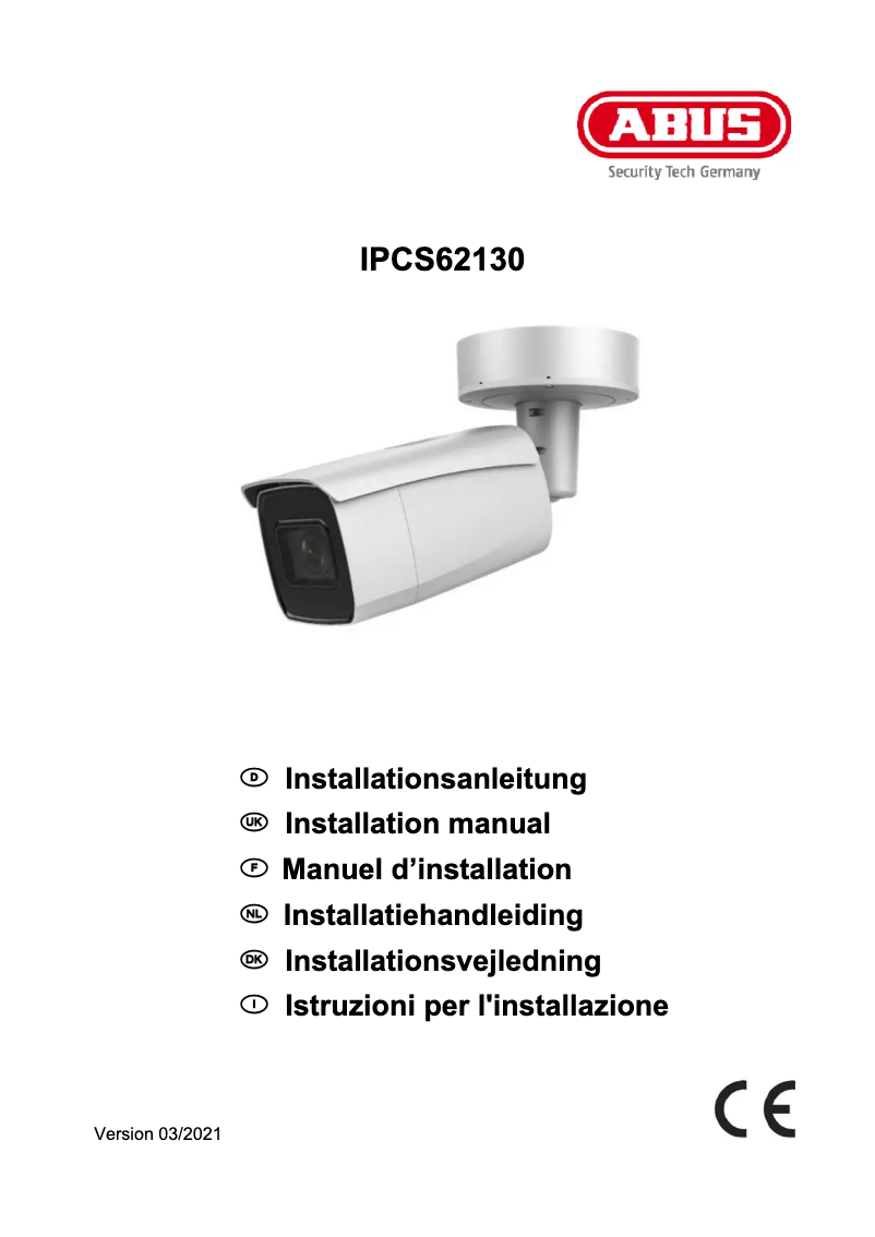 Page n°1 - Guide d'installation Abus IPCS62130