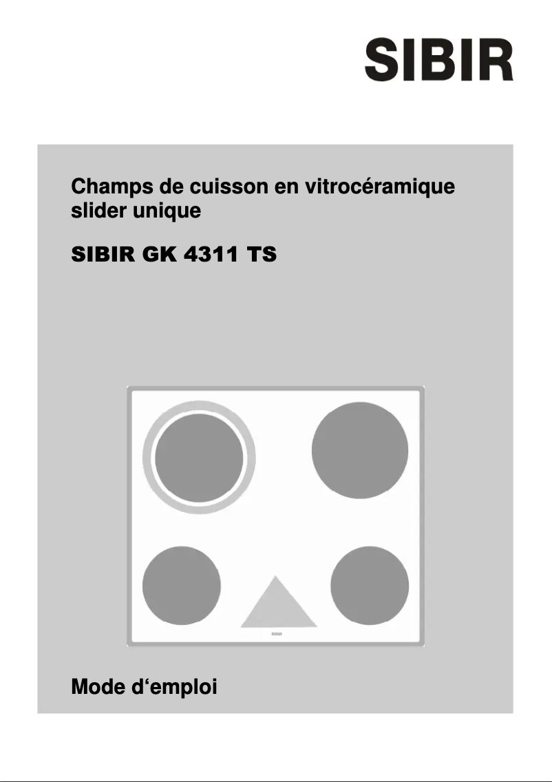 Image de la première page du manuel de l'appareil GK 4311 TS