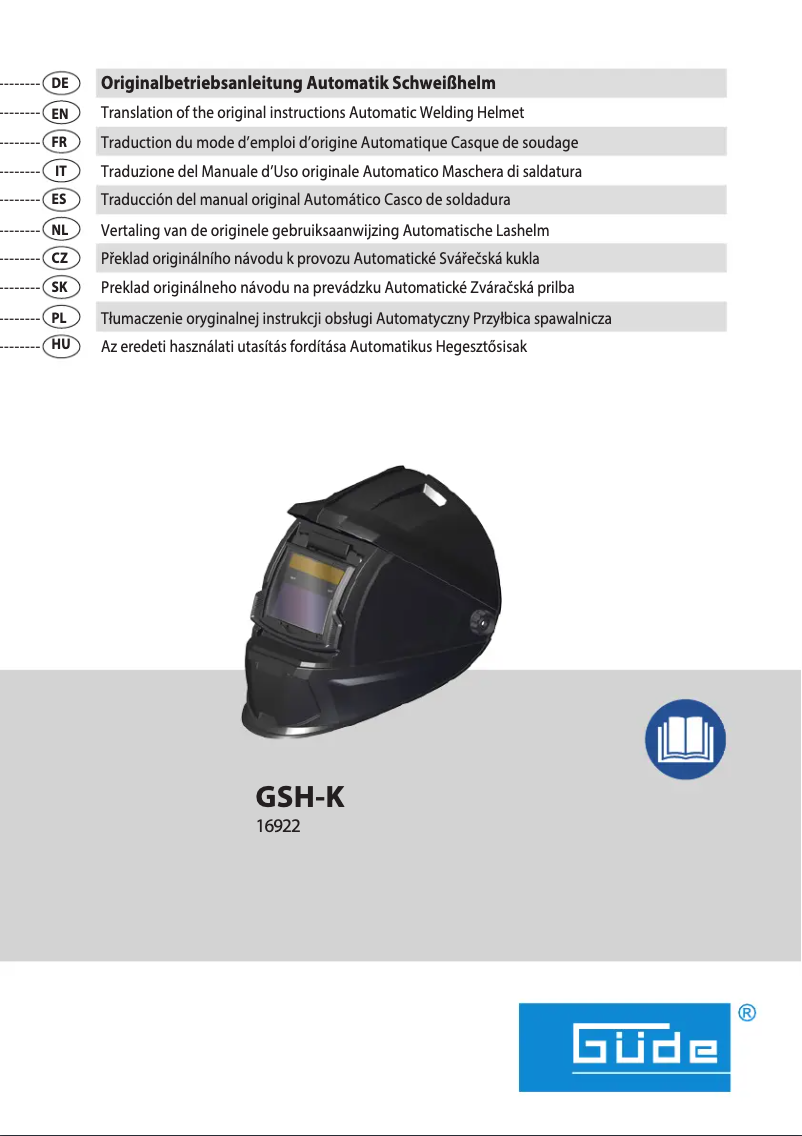 Imagen de la primera página del manual del dispositivo GSH-K