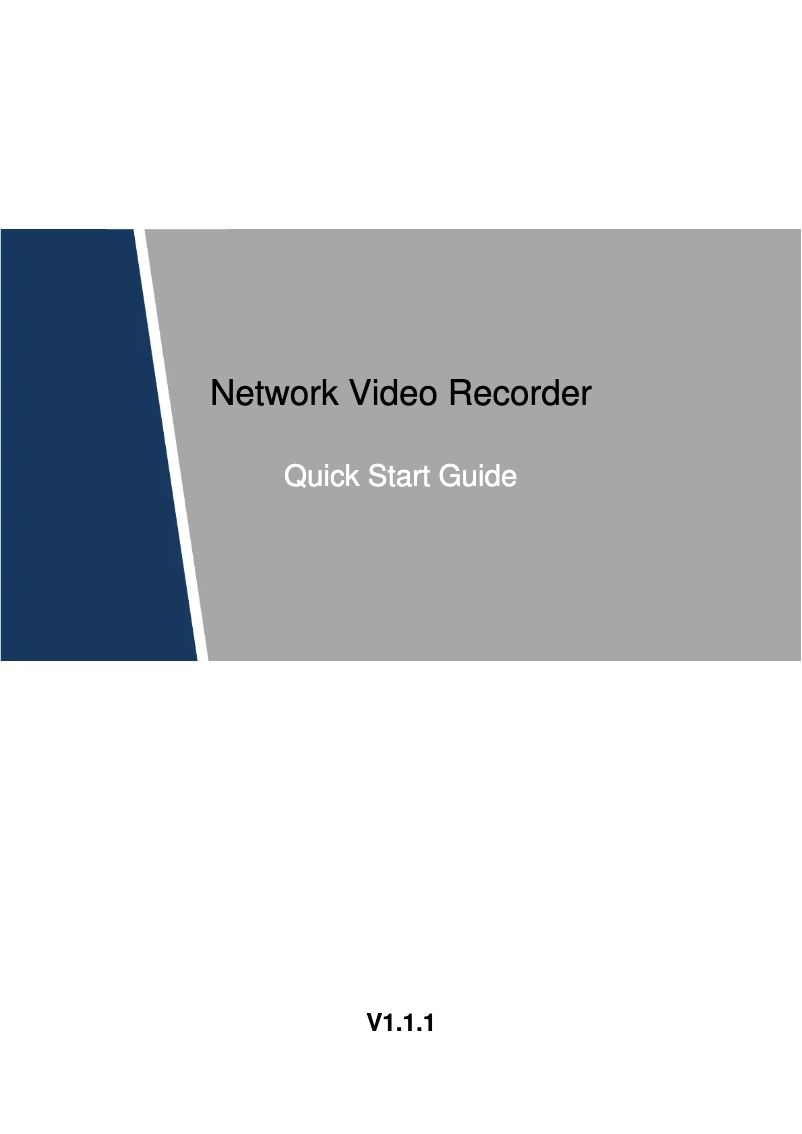 Page n°1 - Guide de démarrage rapide Dahua Technology EZ-IP NVR1B04HS-4P