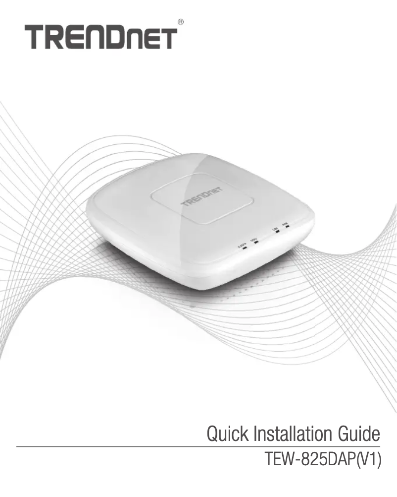 Image de la première page du manuel de l'appareil TEW-825DAP