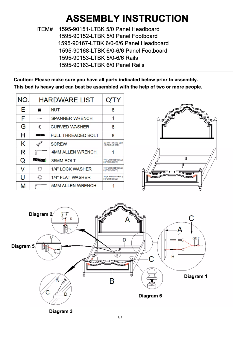 Page n°1 - Manuel utilisateur Hooker 1595-90152A-WH