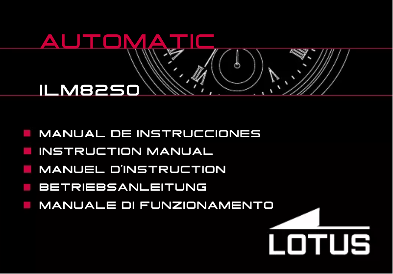 Page n°1 - Manuel utilisateur Lotus 18537