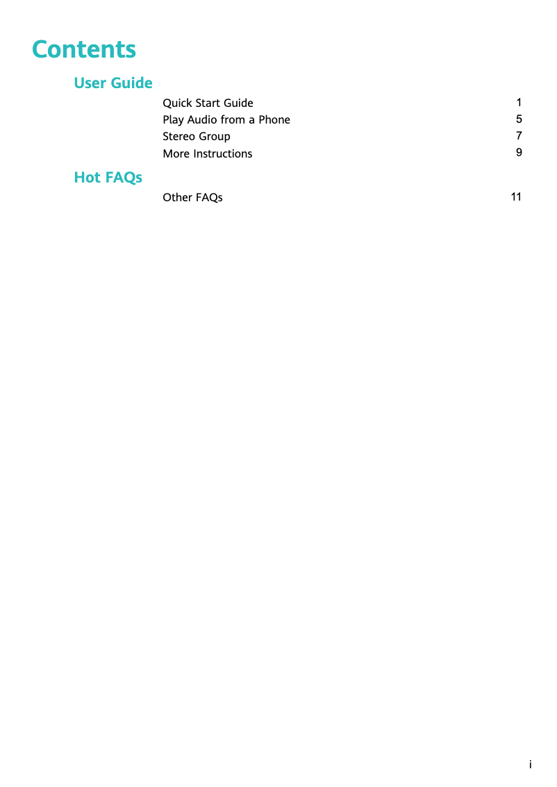 Página 1 del manual Manual de usuario Huawei Sound Joy
