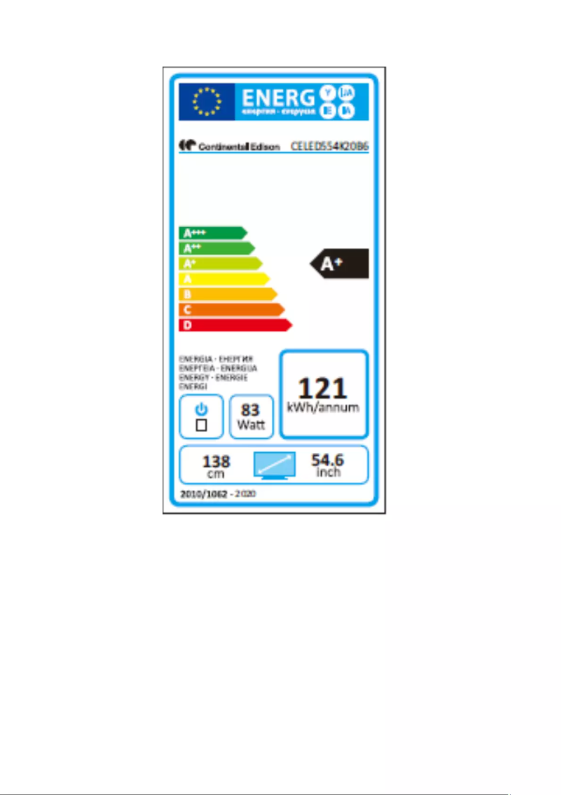 Image de la première page du manuel de l'appareil CELED554K20B6