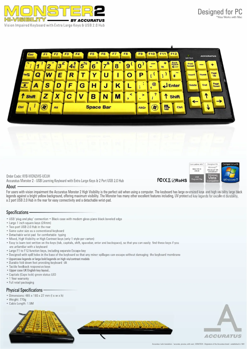Page n°1 - Manuel utilisateur Accuratus Monster 2