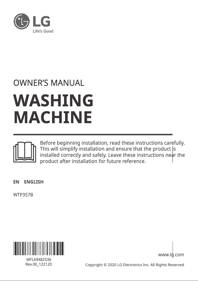 Image de la première page du manuel de l'appareil WTP357B